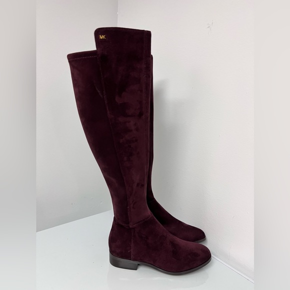 Michael Kors Suede Burgundy Boots NEW - Picture 8 of 10